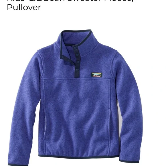 Kids' L.L.Bean Sweater Fleece, Pullover, M 10/12 - Picture 2 of 11